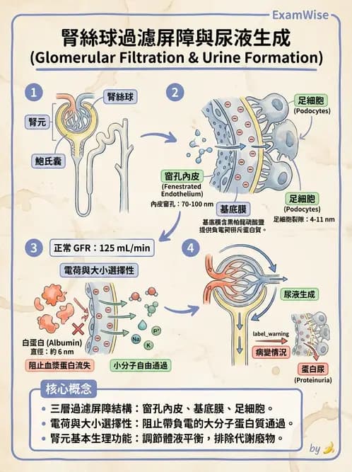 營養 - 腎臟與泌尿生理學 - AI 圖文解析預覽