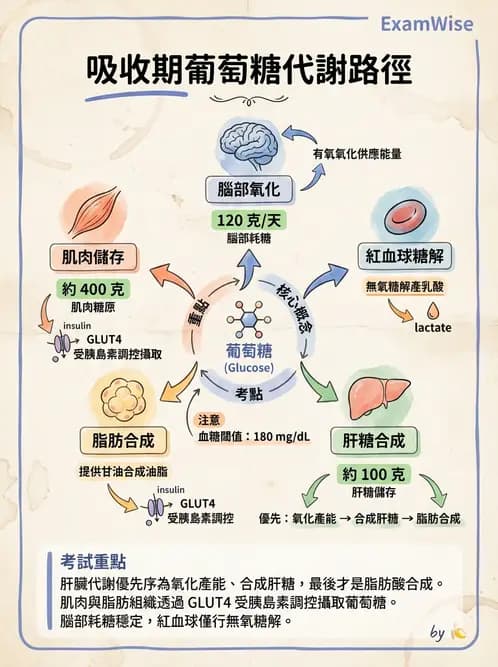 營養 - 醣類代謝 - AI 圖文解析預覽