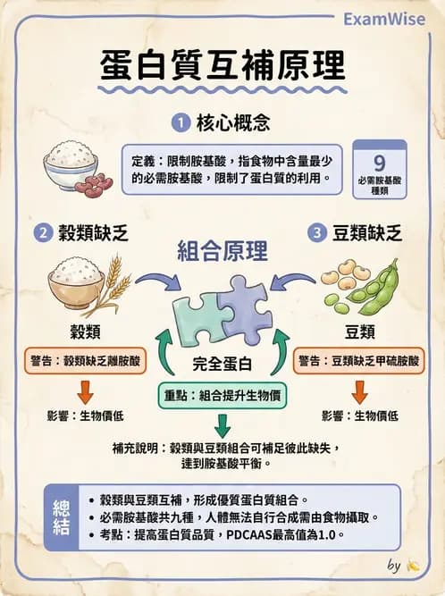 營養 - 蛋白質消化吸收與品質評估 - AI 圖文解析預覽