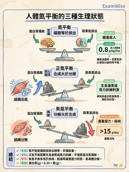 營養 - 蛋白質結構、功能與需求量 - AI 圖文解析預覽