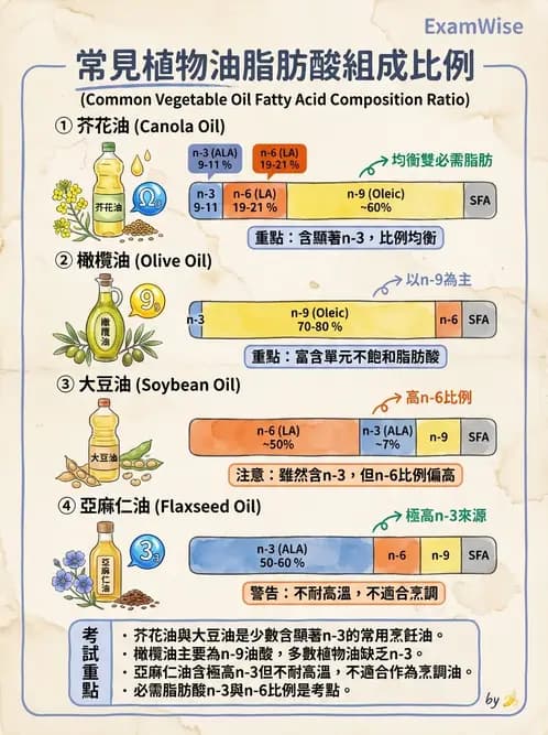 營養 - 脂肪酸種類與必需脂肪酸 - AI 圖文解析預覽
