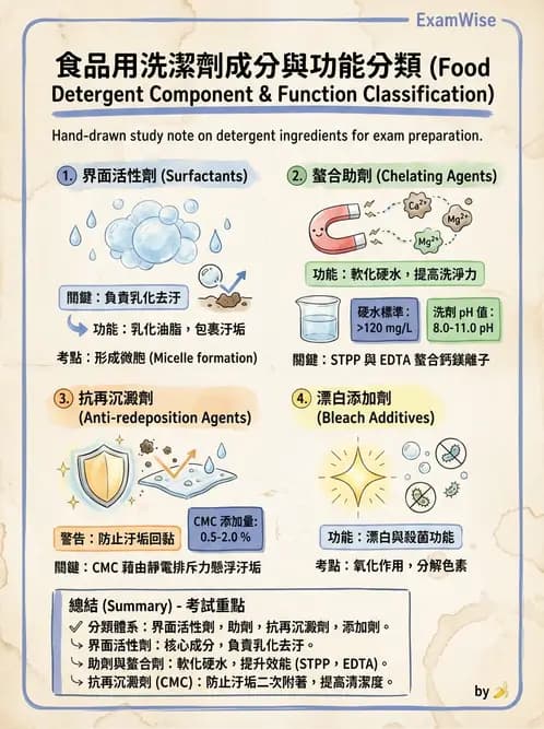 營養 - 食品用洗潔劑與殺菌消毒 - AI 圖文解析預覽