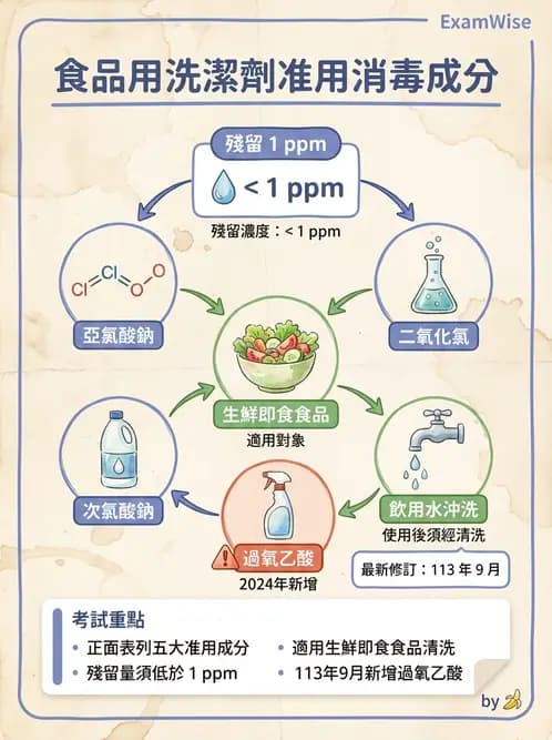 營養 - 食品用洗潔劑與殺菌消毒 - AI 圖文解析預覽