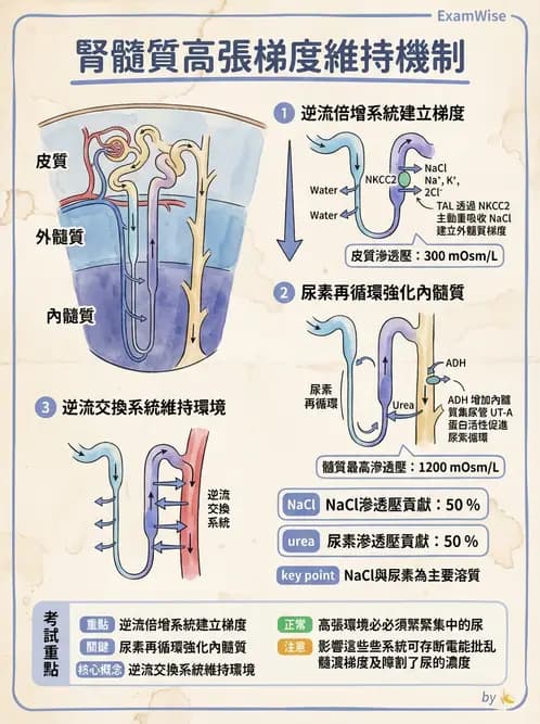 營養 - 腎臟與泌尿生理學 - AI 圖文解析預覽