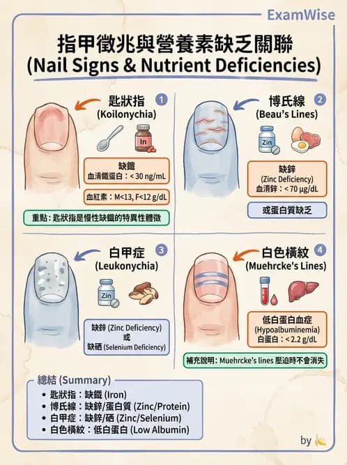 營養 - 生化指標與營養缺乏 - AI 圖文解析預覽