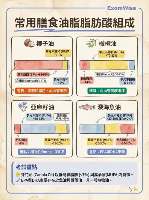 營養 - 脂肪酸種類與必需脂肪酸 - AI 圖文解析預覽