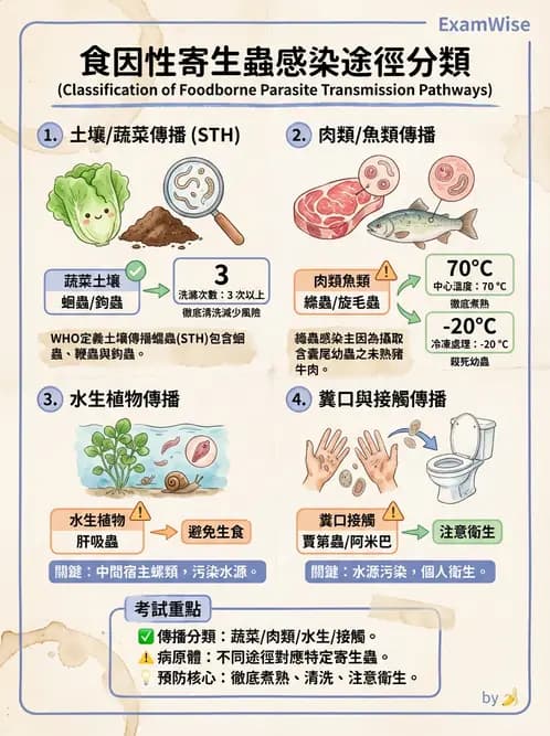 營養 - 生物性污染與寄生蟲 - AI 圖文解析預覽