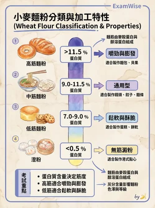 營養 - 穀類、澱粉與麵粉製備原理 - AI 圖文解析預覽