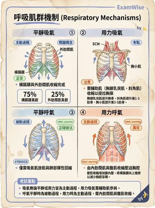 營養 - 呼吸系統生理學 - AI 圖文解析預覽