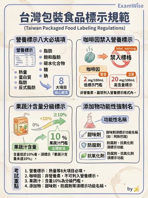 營養 - 食品標示與營養宣稱法規 - AI 圖文解析預覽
