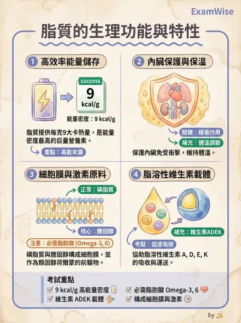 營養 - 脂肪酸種類與必需脂肪酸 - AI 圖文解析預覽