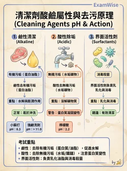 營養 - 食品用洗潔劑與殺菌消毒 - AI 圖文解析預覽