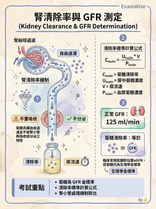 營養 - 腎臟與泌尿生理學 - AI 圖文解析預覽