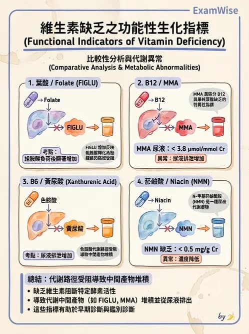 營養 - 生化指標與營養缺乏 - AI 圖文解析預覽
