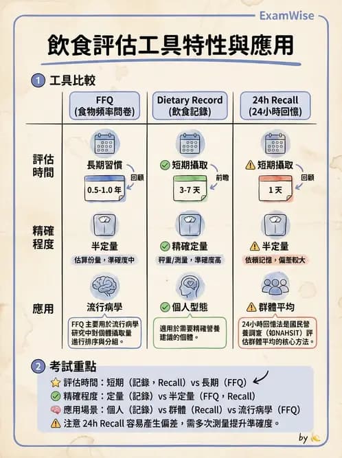 營養 - 膳食調查方法 - AI 圖文解析預覽