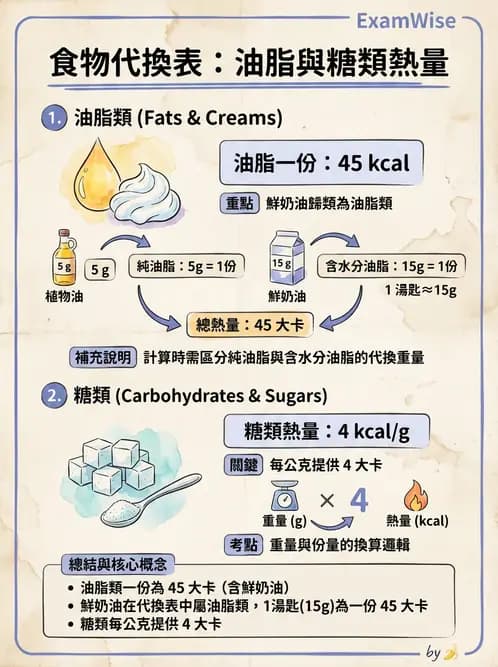 營養 - 食材用量計算與食物代換 - AI 圖文解析預覽