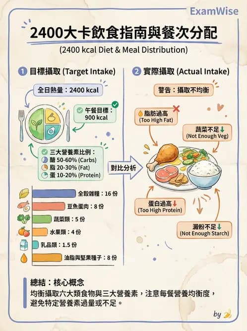 營養 - 食材用量計算與食物代換 - AI 圖文解析預覽