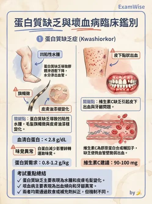 營養 - 生化指標與營養缺乏 - AI 圖文解析預覽