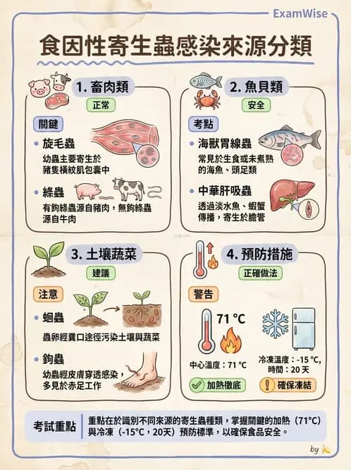 營養 - 生物性污染與寄生蟲 - AI 圖文解析預覽