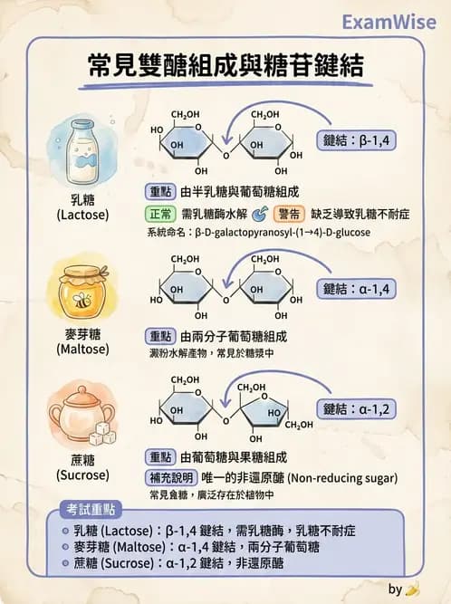 營養 - 醣類結構與膳食纖維 - AI 圖文解析預覽