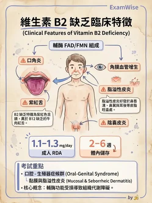 營養 - 生化指標與營養缺乏 - AI 圖文解析預覽