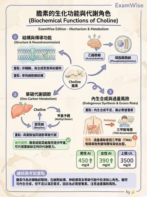 營養 - 單碳代謝與造血B群維生素 - AI 圖文解析預覽