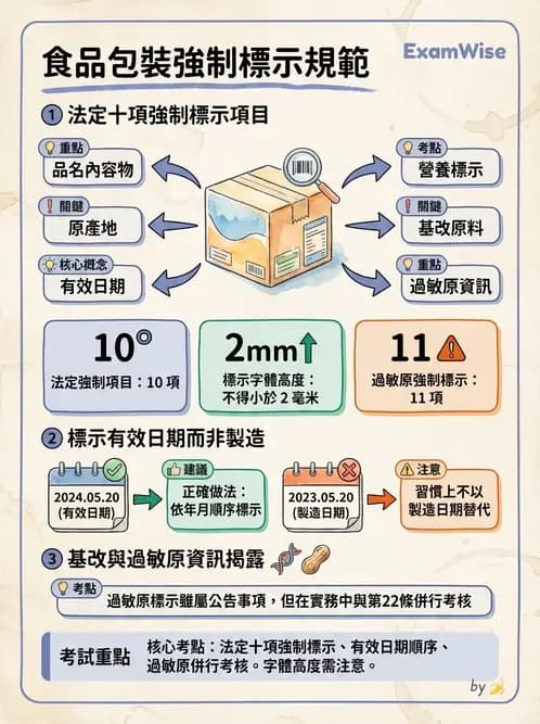 營養 - 製程衛生規範、標示法規與供應管理 - AI 圖文解析預覽