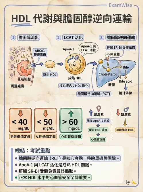 營養 - 脂蛋白與膽固醇代謝 - AI 圖文解析預覽