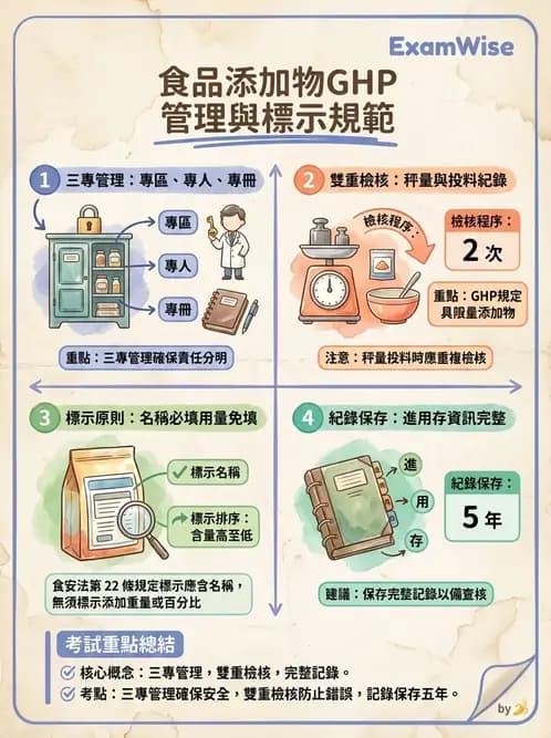 營養 - 製程衛生規範、標示法規與供應管理 - AI 圖文解析預覽