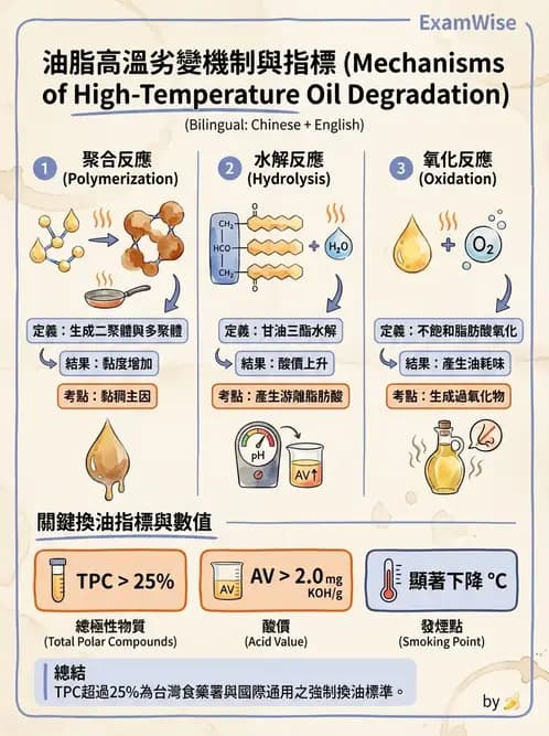 營養 - 烹調技法、油脂品質與供應管理 - AI 圖文解析預覽