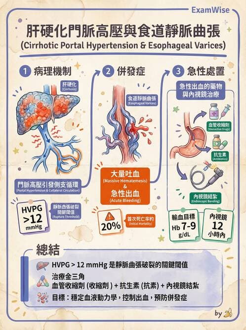 專師 - 肝硬化與併發症 - AI 圖文解析預覽