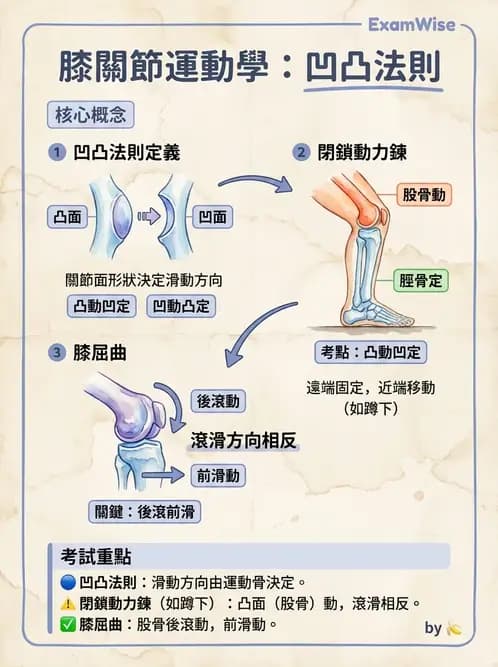物治 - 膝關節肌動學與生物力學 - AI 圖文解析預覽
