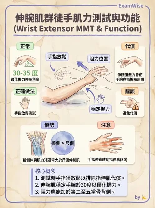 物治 - 上肢徒手肌力測試 - AI 圖文解析預覽