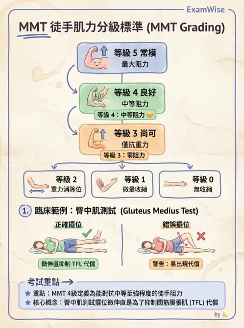 物治 - 下肢徒手肌力測試 - AI 圖文解析預覽