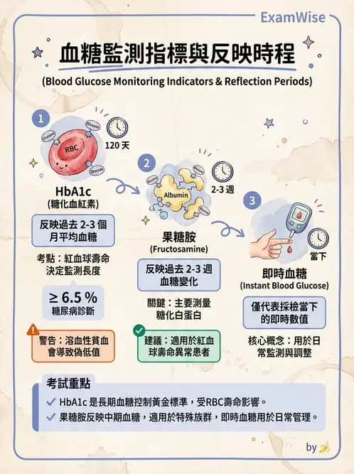 醫檢師 - 醣類代謝與糖尿病 - AI 圖文解析預覽