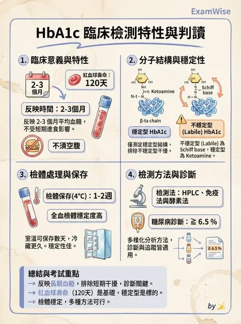醫檢師 - 醣類代謝與糖尿病 - AI 圖文解析預覽