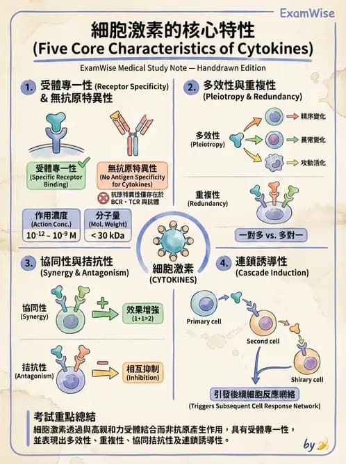 醫檢師 - 細胞激素與抗原呈獻 - AI 圖文解析預覽