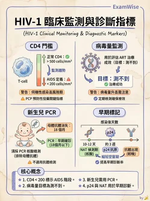 醫檢師 - 反轉錄病毒(HIV/HTLV) - AI 圖文解析預覽