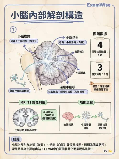 放射 - 腦幹、脊髓與腦室系統 - AI 圖文解析預覽