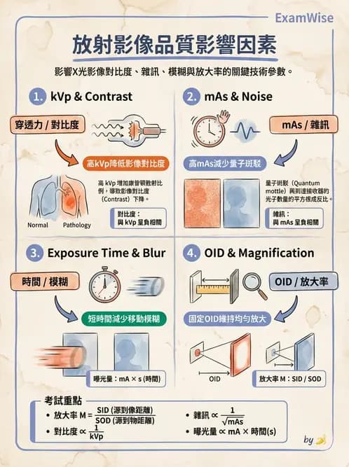 放射 - 曝光因子與影像品質 - AI 圖文解析預覽