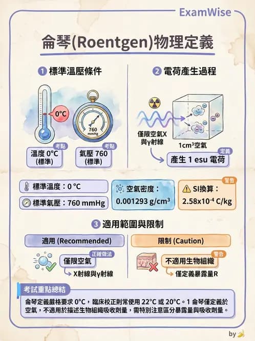 放射 - 劑量物理量與單位 - AI 圖文解析預覽