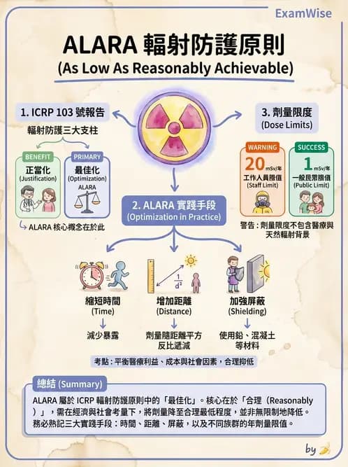 放射 - 劑量標準與防護原則 - AI 圖文解析預覽