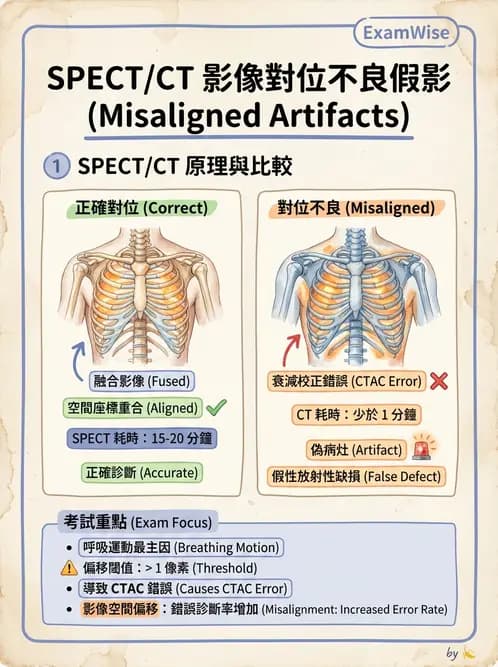 放射 - SPECT掃描參數、設備、衰減校正與QA - AI 圖文解析預覽