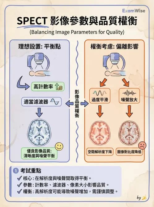 放射 - SPECT掃描參數、設備、衰減校正與QA - AI 圖文解析預覽