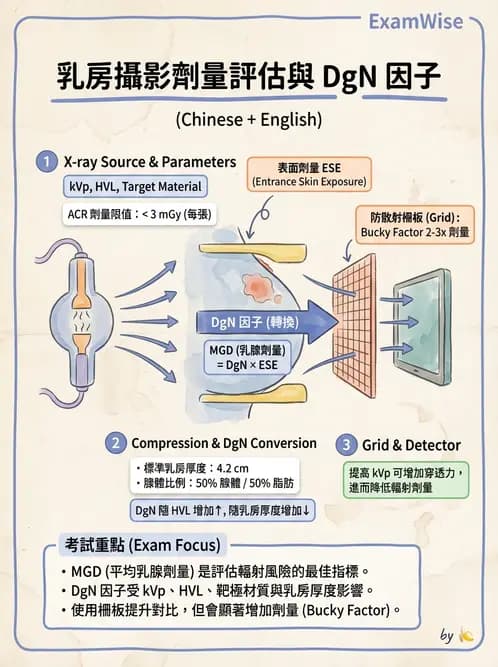 放射 - 乳房攝影裝置與影像品質 - AI 圖文解析預覽