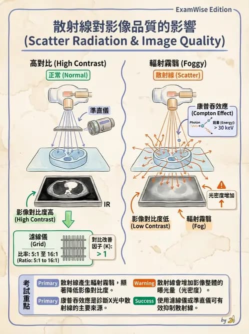 放射 - X光交互作用與影像品質 - AI 圖文解析預覽