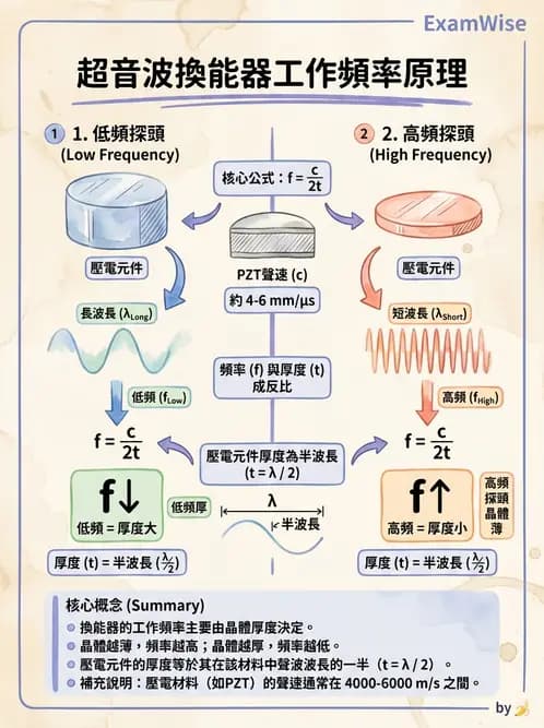 放射 - 超音波物理與換能器 - AI 圖文解析預覽