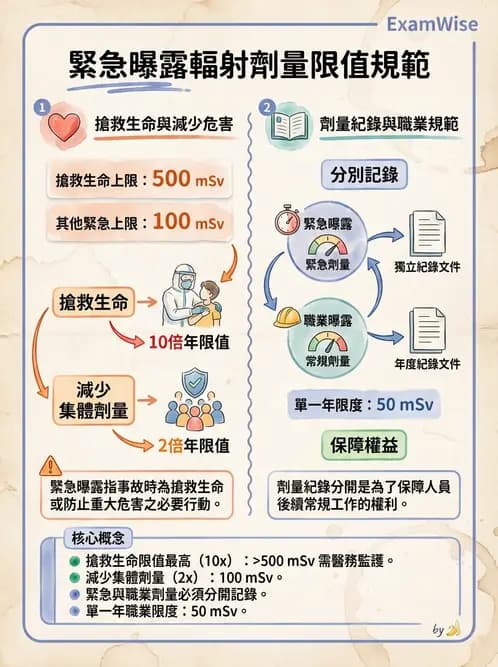 放射 - 劑量標準與防護原則 - AI 圖文解析預覽