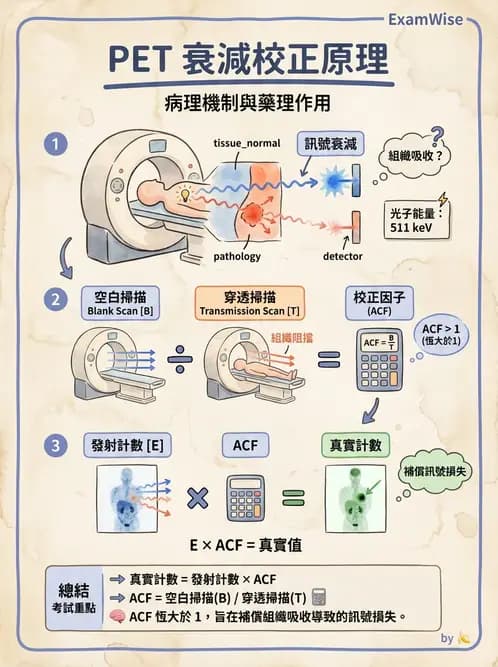 放射 - PET校正、影像重建與臨床操作 - AI 圖文解析預覽