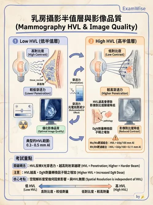 放射 - 乳房攝影裝置與影像品質 - AI 圖文解析預覽